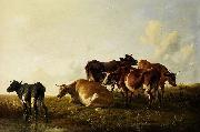 Thomas sidney cooper,R.A. Cattle in the pasture. oil painting